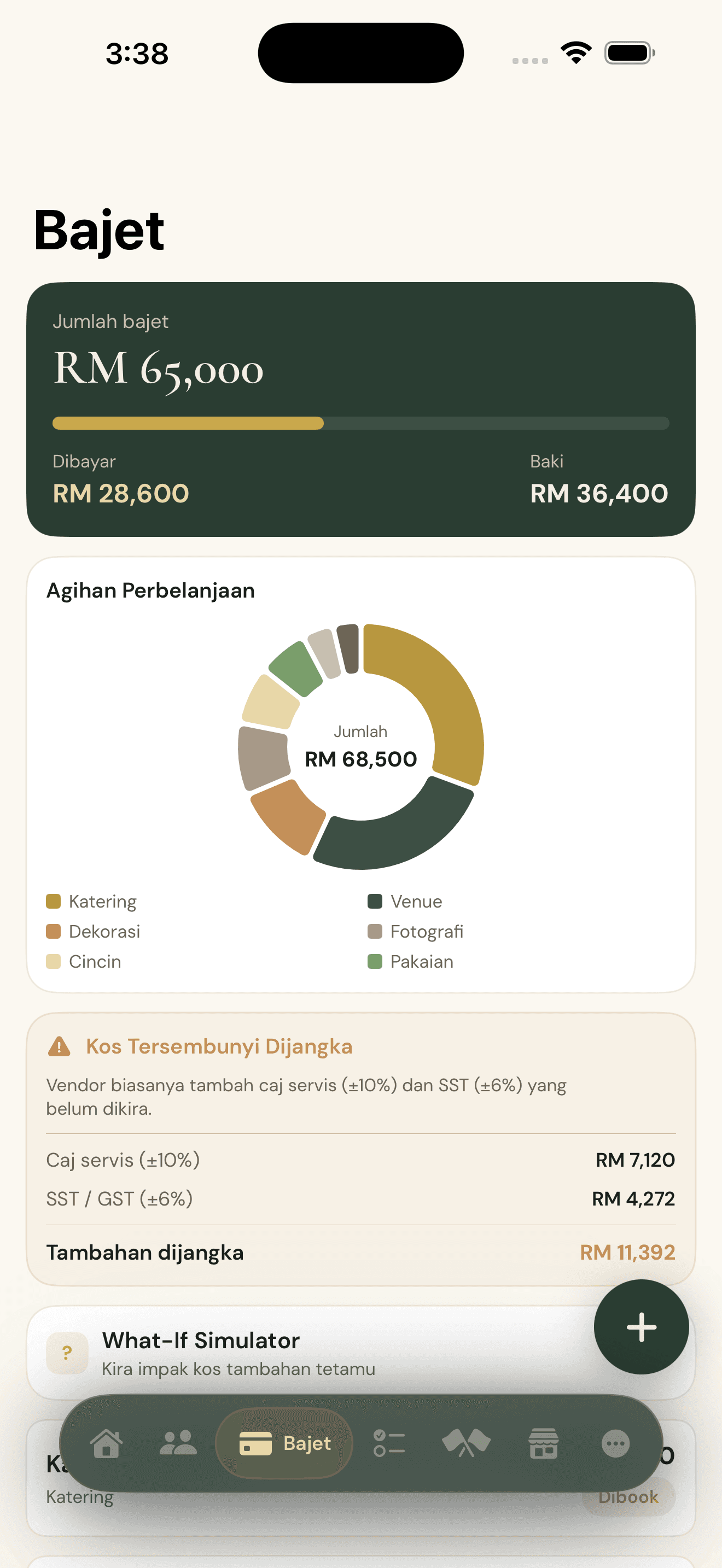 Budget Command Centre — Rinung iOS app screenshot