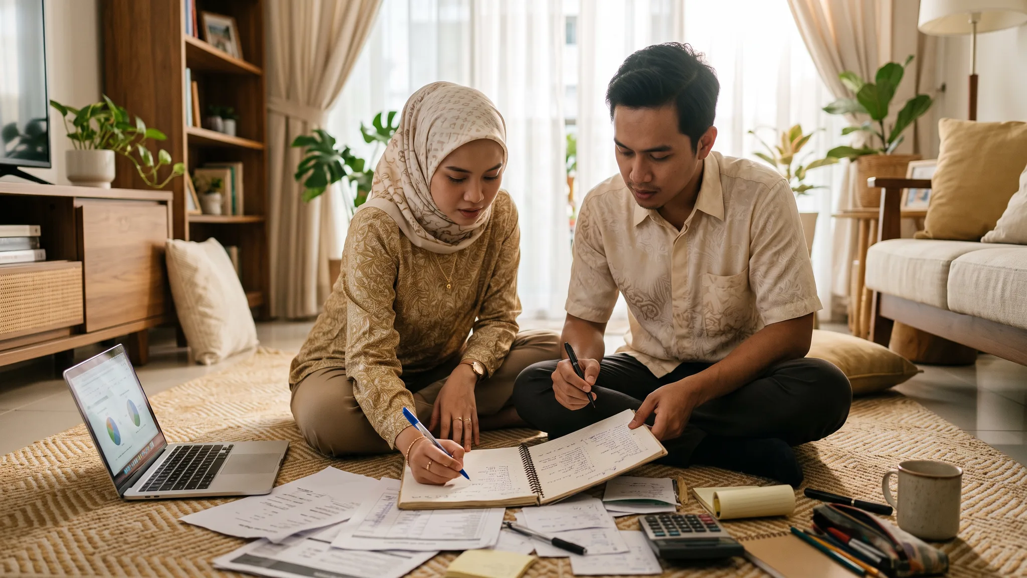 Majlis resepsi perkahwinan Malaysia dengan tetamu di meja bulat